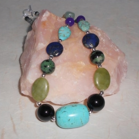 Handcrafted Jewelry - Multi Gemstone Necklace
